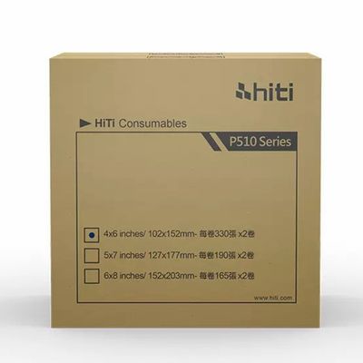 Kit d'imprimante original Hiti P510s / P510K / P510L 6x8 &quot; 152x203 mm papier photo et ruban
