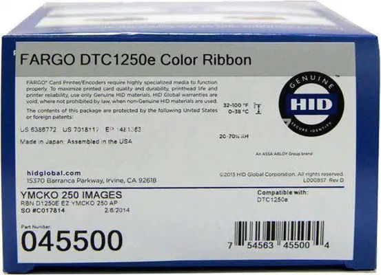 FARGO HID DTC1000 SMARTLOAD RIBBON COLOR 045000 250 PRINTS YMCKO 1- SDK inclus
