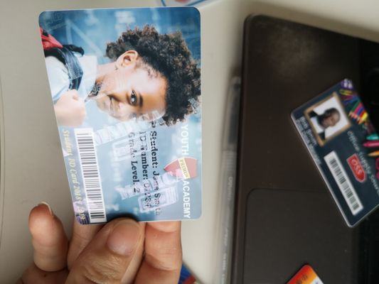Ruban anti-contrefaçon argenté perlé pour imprimante de cartes en plastique Zebra ZC300 ZC100