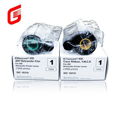 Imprimante de cartes Matica Edisecure XID8300 avec ruban couleur DIC10216 et imprimantes sur film DIC10319