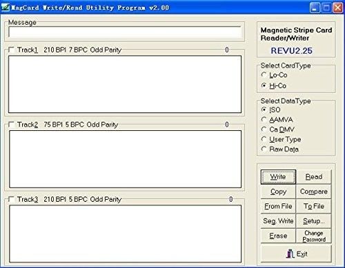 MSR605 Lecteur de carte à bande magnétique Écrivain de pistes USB 3 et suite logicielle pour Windows
