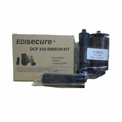 Kit de ruban couleur original DIC10580 YMCKO 250 images par rouleau pour l'imprimante de carte d'identité DCP 350