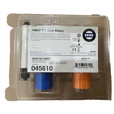 Largeur 9 mm Original caché Fargo 45610 YMCKO Ruban couleur complète pour DTC1500 500 impressions