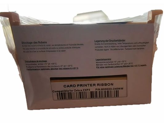 Zebra ZXP Série 3 Compatible avec le ruban YMCKO 800033-340WM pour le P100i P100m P110i P120i
