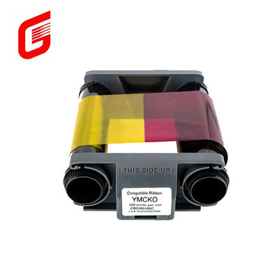 Evolis CBGR0100C Badgy100 / 200 YMCKO Ruban couleur 100 Impressions / rouleau Compatible