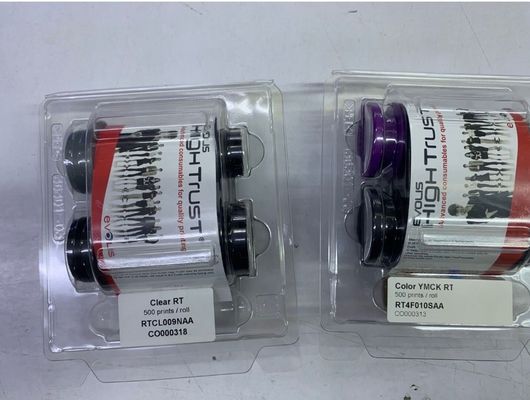 Evolis Avansia RT4F010SAA YMCK Ruban couleur RCL009NAA Ruban d'imprimante à film de retransfert clair