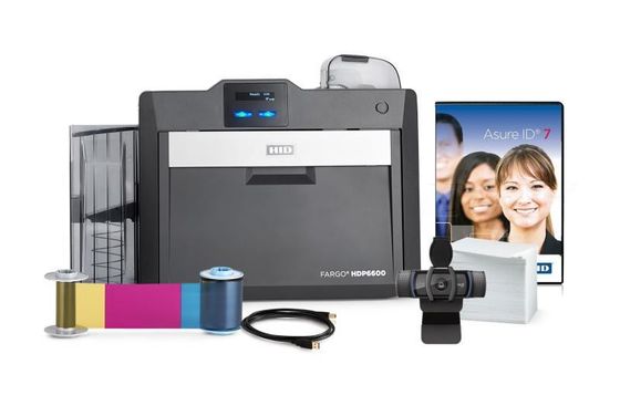 Obtenez les meilleurs résultats avec HID Fargo HDP6600 imprimante à double face de carte d'identité et ruban 084911