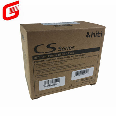 Imprimante couleur Équipement applicable HITI CS200 YMCKO Ruban couleur complète 400 impressions par rouleau