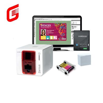 Imprimante à carte d'identité en PVC monocoque à haute vitesse couleur YMCKO Evolis Zenius pour cartes CR80