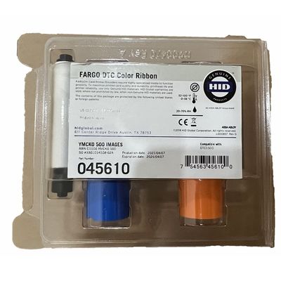 Capacité d'impression 500 Ruban original YMCKO pour Fargo 45610 DTC1500 Imprimante originale