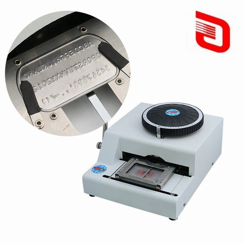 Range de frappe maximal 102x86 mm Machine manuelle de gravure de plaque en acier inoxydable pour étiquette pour chien