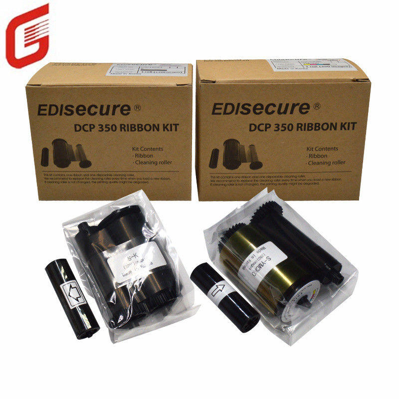 Kit de ruban couleur original DIC10580 YMCKO 250 images par rouleau pour l'imprimante de carte d'identité DCP 350