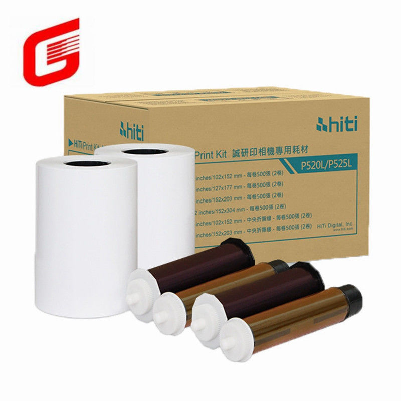 Top- Hiti P525L Kit d'impression de papier photo et de ruban pour 5x7 &quot; 127x177 mm Photos 290 Impressions