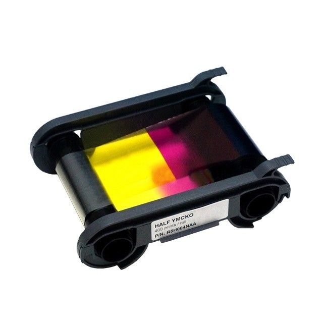 La moitié du ruban couleur YMCKO 400 impressions pour imprimante de cartes Zenius Primacy par Evolis R5H004NAA