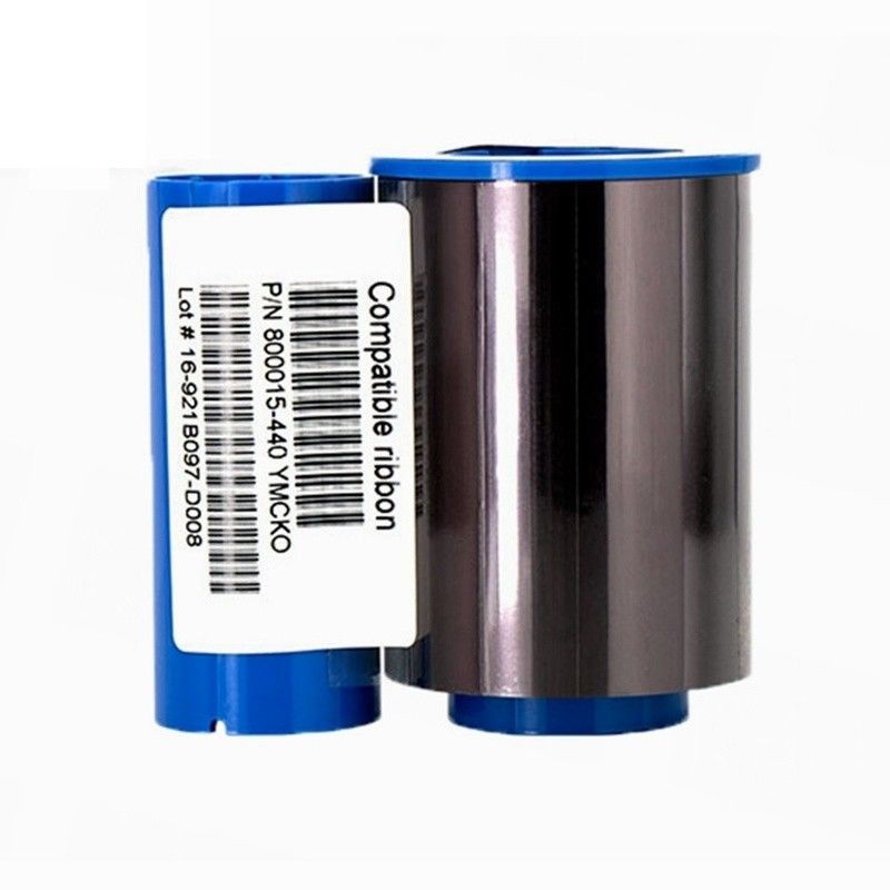 Zebra P330i P430i Ruban d'imprimante 800015-440 YMCKO Couleur pour 200 impressions de cartes de visite