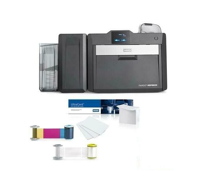 Imprimante à double face HID Fargo HDP6600 de carte d'identité haute définition pour cartes CR-80 sur le bord