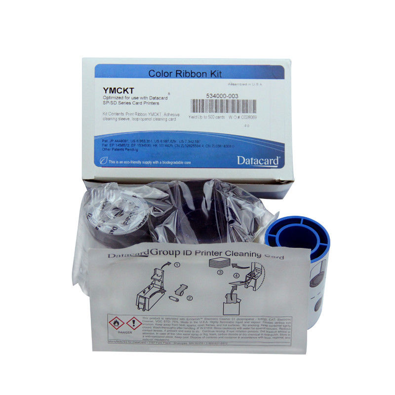 Carte de données SP55 SD260 YMCKT Ruban d'imprimante à couleur 534000-003 500 Impressions/roll et Durable