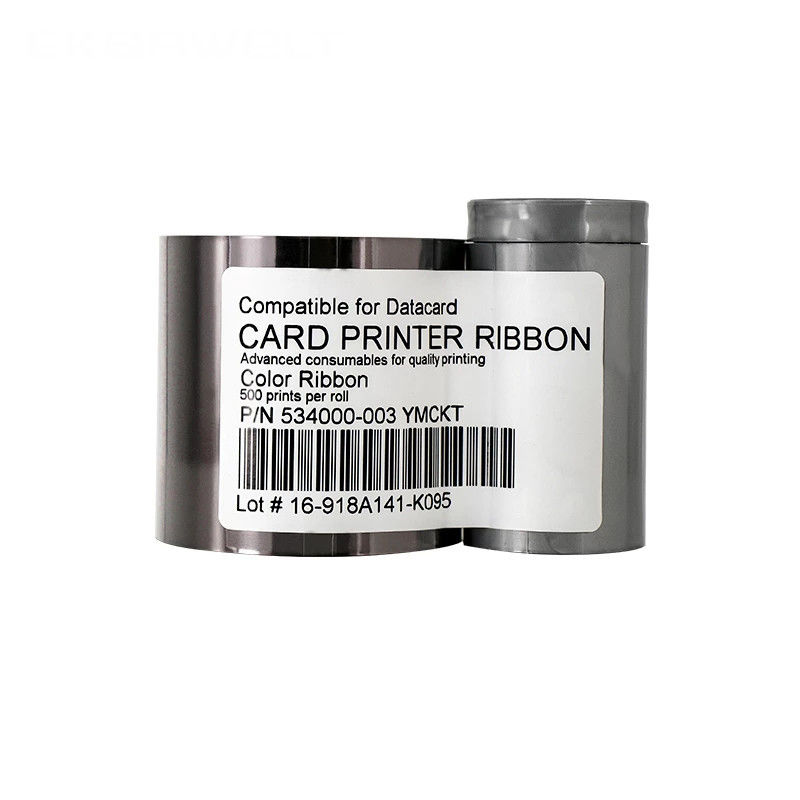 Ruban d'imprimante en nylon 66 pour carte de données 534000-003 YMCKT Ruban de couleur 500impressions