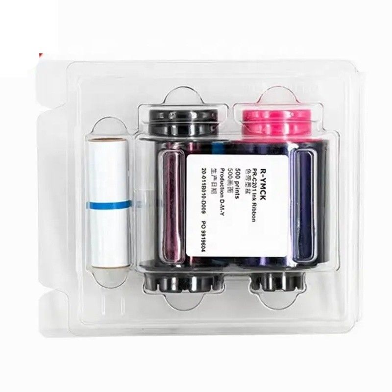 Imprimante de carte d'identité NISCA PR-C201 YMCK Compatible Retransfer Ruban couleur PR5002-R4C Modèle 500images