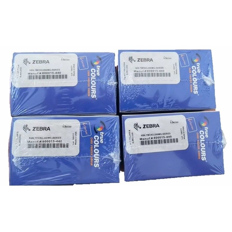 200 Capacité d'image Ruban couleur YMCKO pour imprimante de cartes en PVC Zebra P330i P430i Excellent